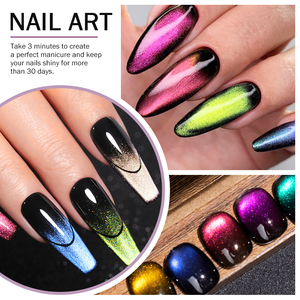 Caixuan personnalisé <span class=keywords><strong>verni</strong></span> semi-permanent peinture à ongles sans hema jaspe cat eye gel vernis ensembles - Product Image 4