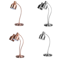 Lampe chauffante rectangulaire en or rose à tête unique pour buffet, lampe de présentation alimentaire, lampe chauffante pour réchauffer et maintenir les aliments