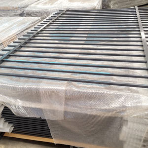 Clôture de jardin en acier zingué noir 6 pieds x 8 pieds, <span class=keywords><strong>portails</strong></span> résidentiels anti-rouille thermolaqués, panneaux de clôture en fer forgé, modélisation 3D - Product Image 6