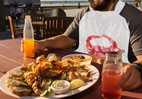 Fabricant de bavoirs en plastique personnalisés bavoirs arrière en plastique imperméables crabe homard bavoirs adultes drôles pour restaurant de fruits de mer