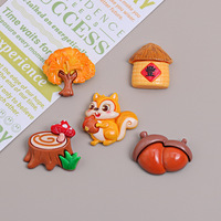 Nouveaux moules en résine de dessin animé d'écureuils miniatures d'automne, matériel DIY pour la décoration en résine de colle crème, pour la création de décorations DIY, épingles à cheveux et coques de téléphone