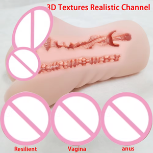 YAQU Vaginal Masturbador Tpe Masturbação Cup Two-channel Amor Homem Boneca Lavável Portátil Masculino Masturbador - Product Image 4