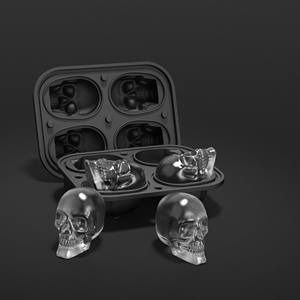 Moule à glaçons empilable LK10 en silicone transparent 3D pour whisky, avec démoulage facile - Product Image 1