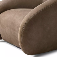 Neu eingetroffen: Luxuriöses Ledersofa-Set mit Wasserfall-Sitz, Einzelsessel und weichen Komfortkissen für Wohnzimmermöbel in Apartments