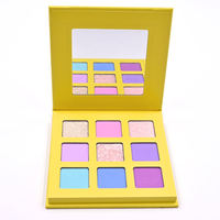 Palette de fards à paupières scintillants bleus, or et champagne, résistants à l'eau, véganes, pour un maquillage des yeux chatoyant, adaptés aux carnations claires, foncées et moyennes, pour un usage quotidien