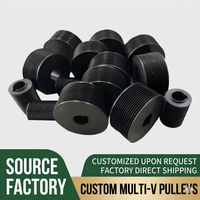 Poulies multi-gorges série PJ PK PL PM, courroies trapézoïdales nervurées personnalisées pour moteur de traction industriel OEM