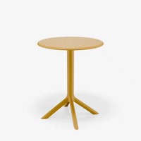 Table basse portable moderne en plastique avec structure en bois KS KS96, vente en gros pour la maison, le restaurant, le salon