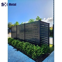 Clôture extérieure en aluminium de haute qualité de 6 pieds, facilement assemblable, avec poteaux à lattes pour maisons, modélisation 3D disponible