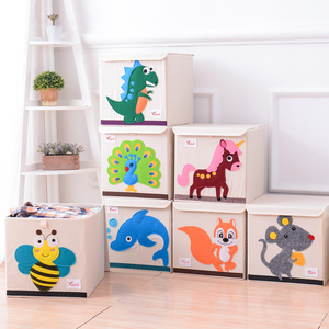 Boîte de rangement pliable imprimé, panier de rangement en tissu Oxford, motif Animal de dessins animés, panier de rangement domestique - Product Image 4