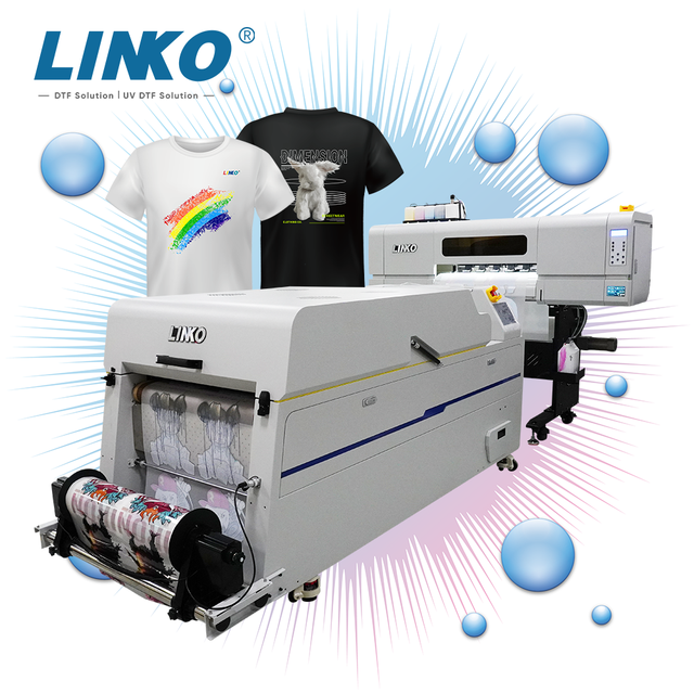 LINKO Wholesale 600mm A1 Single Four Heads Desktop Roll to Roll DTF Printer Inkjet Impresora Dtf Hancolor for Textile Clothing