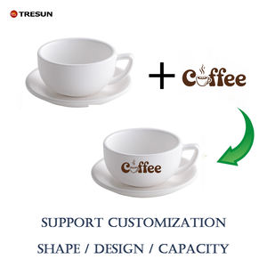Ensemble de tasses à café en porcelaine Sawada personnalisées, tasses à café professionnelles en relief, grande ouverture, style américain, tasse à latte 320 ml - Product Image 3