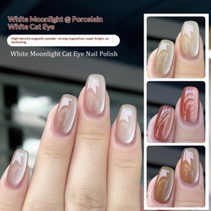 Vernis à ongles en gel œil de chat en céramique Baiyueguang, nouvelle collection automne-<span class=keywords><strong>hiver</strong></span>, cristal scintillant, blanc porcelaine, <span class=keywords><strong>manucure</strong></span> - Product Image 2
