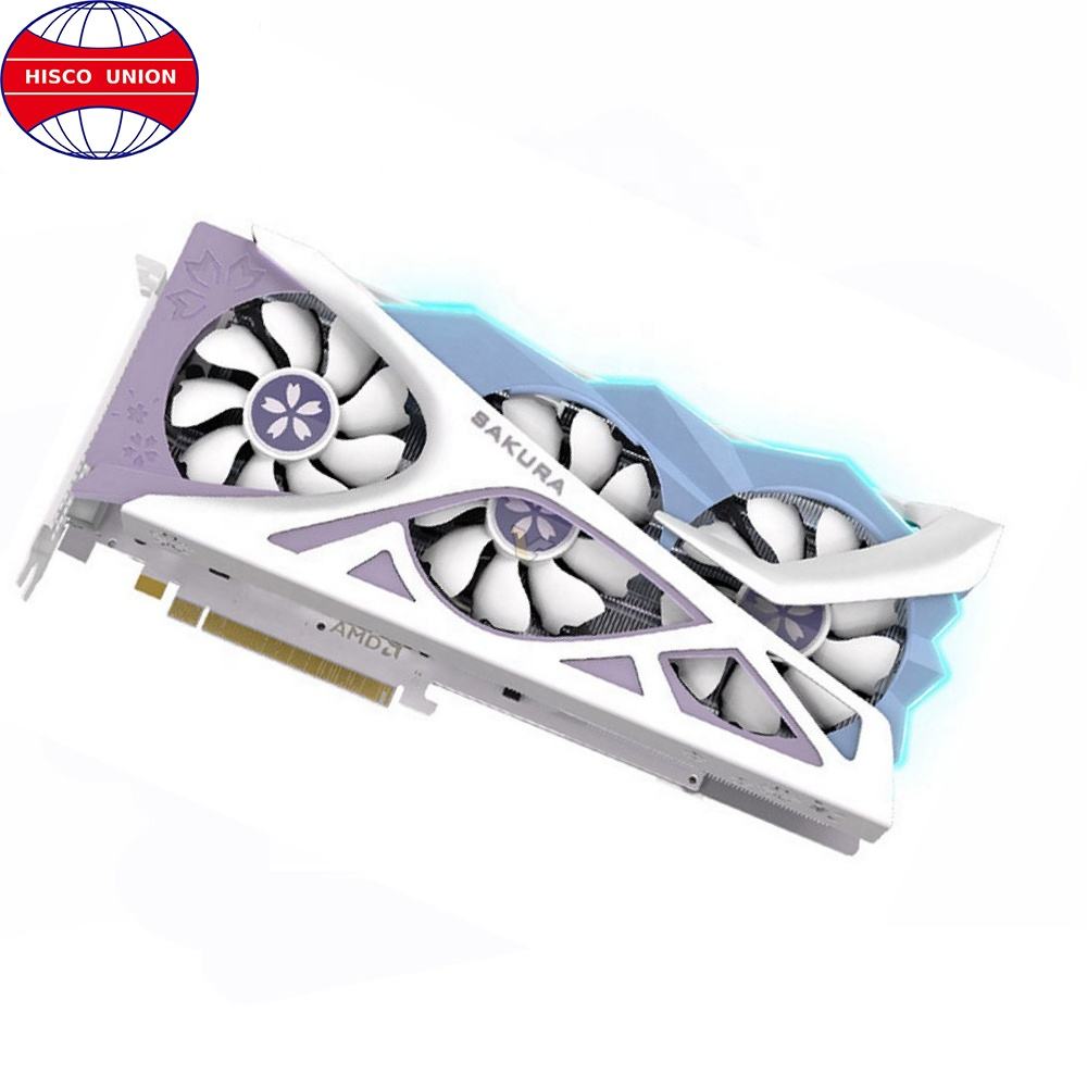 Placa de vídeo yeston radeon rx6700xt 12gb, sakura hitomi gddr6