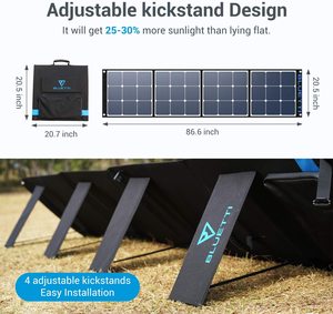 Panneau solaire portable <span class=keywords><strong>Bluetti</strong></span> <span class=keywords><strong>120W</strong></span> 200W pour le camping en plein air, panneau solaire monocristallin en silicium noir pliable - Product Image 4