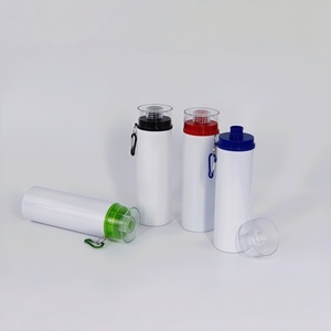 Support de gourde en alliage d'aluminium avec mousqueton, bouteille vierge pour sublimation, pour le sport, le cyclisme, l'<span class=keywords><strong>escalade</strong></span>, la VTT, à boire directement - Product Image 1