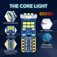 Ampoules LED T10 W5W pour clignotants de voiture, lampe de lecture, lampe de dôme, super lumineuses, 2016 puces 18SMD, éclairage intérieur automobile 6000K