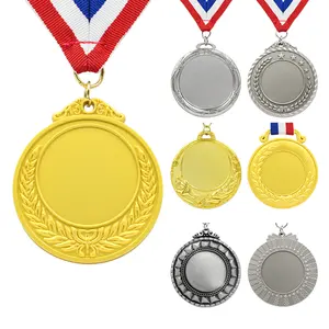 Medal Football Badminton Marathon Brass Silver Plated Diamond Gold Silver Zinc Alloy Copper Metal Sports Custom Medals