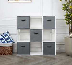 PB Paper White 9 Cube Unit Almacenamiento Estantería Panel de estudio Muebles Sala de estar Gabinetes Librería - Product Image 2