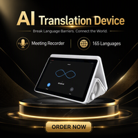 Dispositif de traduction AI à double écran tactile, traducteur vocal en temps réel avec traduction hors ligne, 165 langues, traduction vidéo