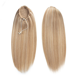 Nieuwe Modetrend Trekkoord Paardenstaart Cuticula Uitgelijnd Remy Human Hair Bruin & Blonde Paardenstaart Haarverlenging - Product Image 6