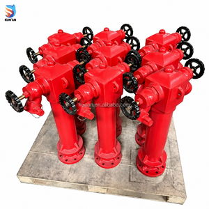Buse d'incendie extérieure standard Kunan série SS100, revêtement en poudre rouge, avec dôme supérieur et œillet de levage pour usage municipal - Product Image 3