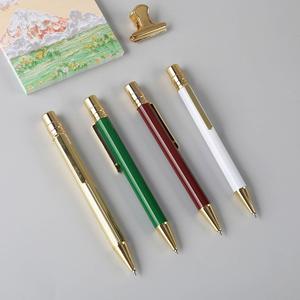 Wholesale Custom Luxury Hotel Ballpoint <b>Pen</b> Custom Logo High Quality Gold Top Business Gift Twist Metal Roller <b>Pen</b> - Product Image 2