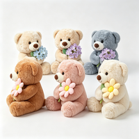 Boneka Beruang Teddy Lucu dengan Bunga |   Boneka Lembut untuk Anak-anak, Hadiah Ulang Tahun, Natal & Valentine |   Pemasok OEM/ODM