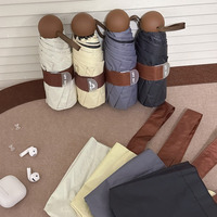 Nouvel Parapluie Manuel à Capsules Thème Café, Compact et Léger, avec Revêtement Noir, Bloque les Rayons UV, Protection Pluie et Soleil Polyvalente