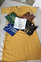 CCY Thobe Jalabiya brodé marocain ethnique pour hommes, Qamis, Vêtements islamiques du Ramadan, Boubou Homme Musulman