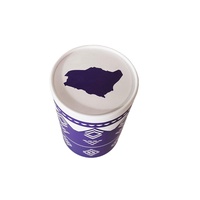 Emballage personnalisé en tube de papier rond violet avec couvercle, boîte cadeau haut de gamme pour t-shirt, vente en gros