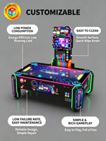 Machine d'arcade commerciale à monnayeur pour deux joueurs avec distribution de tickets pour parc d'attractions