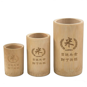 Food-grade rice <b>container</b> for scooping rice, holding water, and dispensing <b>wine</b>; bamboo chopsticks; bamboo tube bucket; pen - Product Image 1