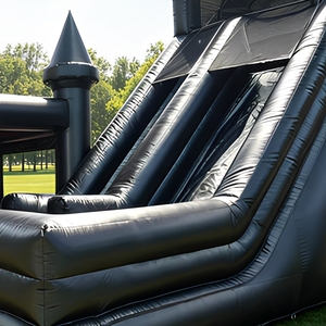 Château gonflable style sombre tout-en-un avec toboggan pour la location d'événements commerciaux - Product Image 6