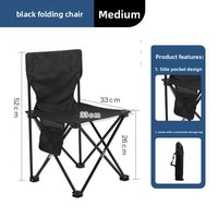 Chaise pliante portable avec dossier, équipement de camping, tabouret de pêche, chaise de croquis pour artiste, design réglable pour l'extérieur