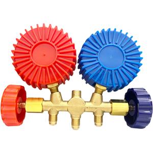 536 Dual-Gauge Valve Refrigerant Charging Cable Kit Automotive <b>Air</b> <b>Conditioning</b> Tools Pressure Gauge HVAC <b>Systems</b> Parts - Product Image 1