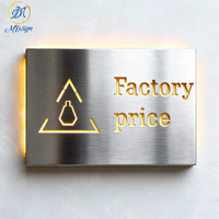 Plaque de porte LED de petite taille de qualité supérieure, panneau lumineux, panneau mural, publicité, logo d'entreprise, enseigne commerciale, intérieur/extérieur