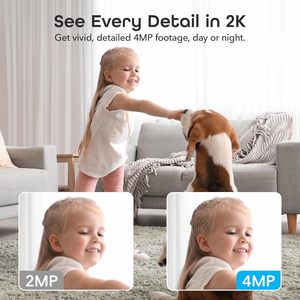 Caméra de sécurité intelligente Geeni Orbit 3MP PTZ 2K HD pour intérieur avec suivi automatique des mouvements, inclinaison et rotation, utilisation en extérieur - Product Image 4