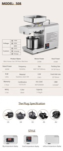 Presse à huile miniature 508 pour usage domestique, 4-6 <span class=keywords><strong>kg</strong></span>/h, petite presse à huile à froid pour arachides, sésame, noix de coco, soja, noix, à vis - Product Image 3