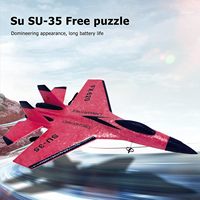 Control remoto planeador espuma ala fija Su SU35 luchador modelo Avión de juguete avión montaje libre