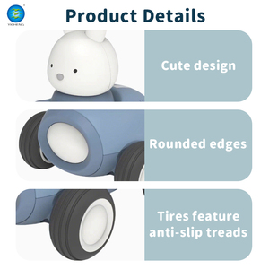 Jouet Montessori Électrique Sûr pour Bébés et Tout-Petits : Lapin Sensoriel Mignon à Friction avec Lumières et Musique en Plastique ABS - Product Image 2