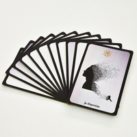 Jeu de cartes de guérison spirituelle personnalisé pour créateurs indépendants, impression de cartes Oracle avec bords dorés et guide, 100 pièces, faible MOQ
