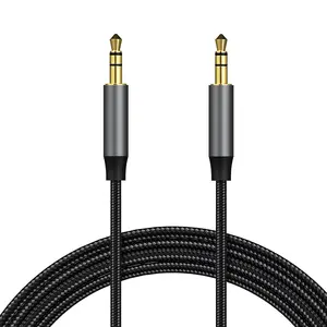 Fabrik preis Stecker Aux Audio kabel 3,5mm Audio kabel Splitter, grau, schwarz Stecker zu Stecker 3,5mm Stereo kabel für Kopfhörer Autos Home