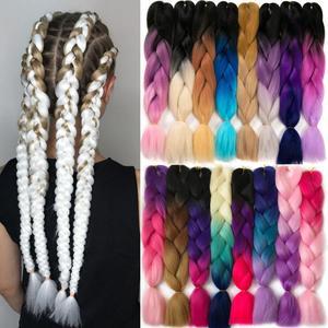 Trenza de pelo sintético de <span class=keywords><strong>dos</strong></span> tonos, trenza de pelo Jumbo de alta temperatura de 41 pulgadas, 165g, africano, precio al por mayor - Product Image 3