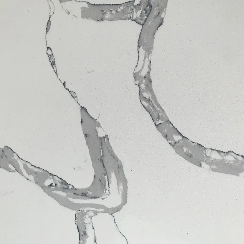 CAXSTONEクラシックカラカッタ白い大理石の静脈石英石スラブカウンタートップキッチンアイランド3200*1600カスタマイズサイズ