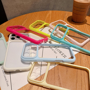 เคสโทรศัพท์ใสกันกระแทก Candy Macaron Border  สำหรับ iPhone 18 17 16 15 14 13 Pro Max ดีไซน์มินิมอล - Product Image 5