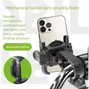 Motorcycle Phone Holder Rearview <b>Mirror</b> Mount Umbrella Mount Shake Proof Mechanical Double Lock 360 Rotation for Bicycle E Bike - Product Image 3