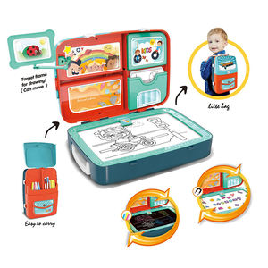 Penjualan Laris Mainan Edukasi 3 Dalam 1 Set Mainan Menggambar Ransel Lukisan Papan Gambar Magnetik untuk Anak Perempuan - Product Image 1