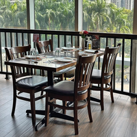 Ensembles de meubles de restaurant modernes et simples avec tables et chaises en bois massif pour restaurant bar