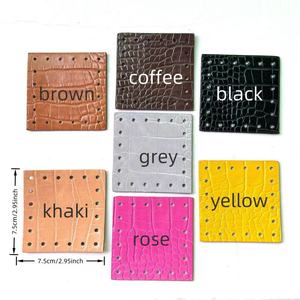 창의적인 DIY 천공 PU 가죽 시트 다양한 스타일 조합 가방 짜기 수제 가벼운 가방 액세서리 - Product Image 2