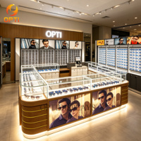 Umweltfreundlicher Sonnenbrillen-Bodenständer mit LED-Beleuchtung, Brillen-Vitrinen, Moderne Optiker-Ladeneinrichtung